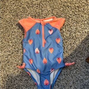 Cat & Jack Blue and Orange Kids Swim One Piece